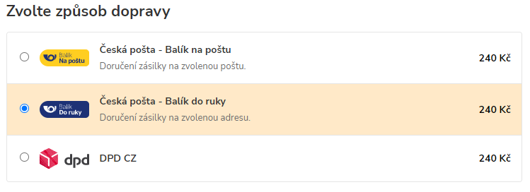 Doprava nad 30 Kg