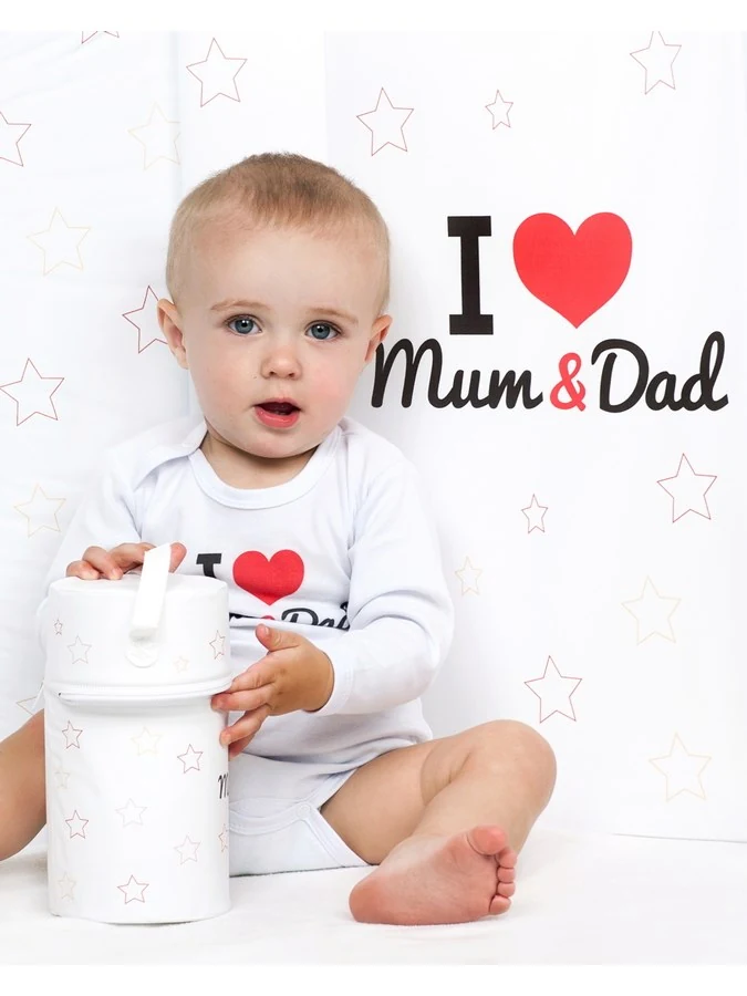 Body s potiskem New Baby I Love Mum and Dad, vel. 74 (6-9m)