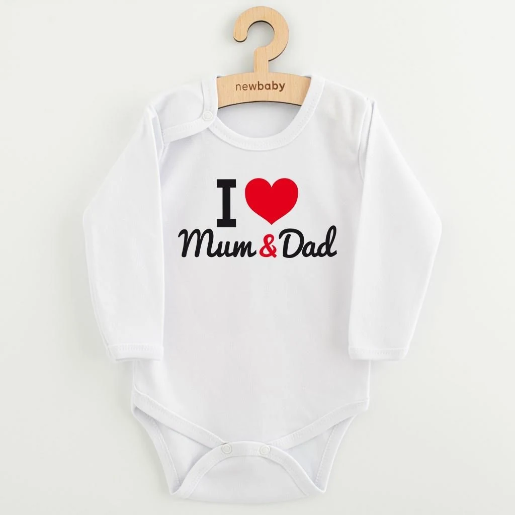 Body s potiskem New Baby I Love Mum and Dad, vel. 80 (9-12m)
