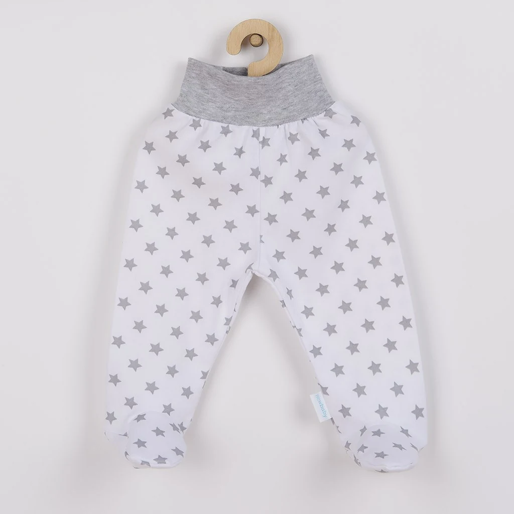Kojenecké polodupačky New Baby Classic II šedé s hvězdičkami, vel. 62 (3-6m)