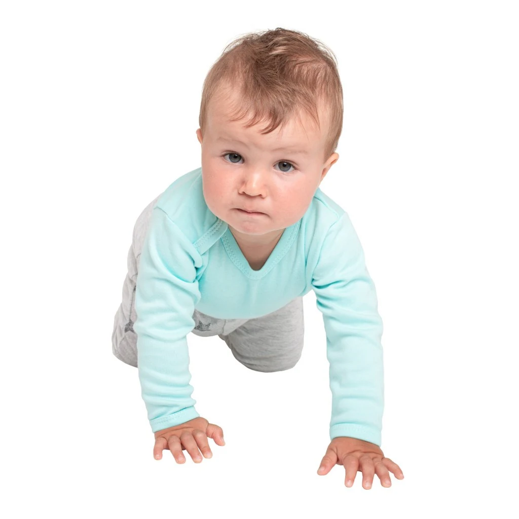Kojenecké celorozepínací body New Baby Classic II šedé s hvězdičkami, vel. 50