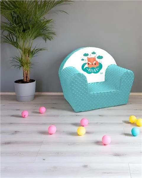Dětské křeslo z Minky New Baby Liška mátové