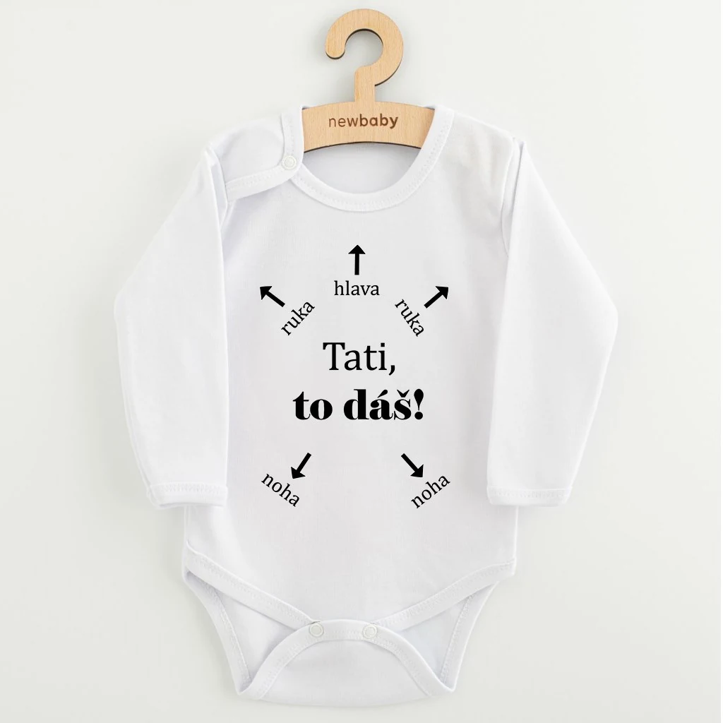 Body s potiskem New Baby Tati, to dáš!, vel. 68 (4-6m)