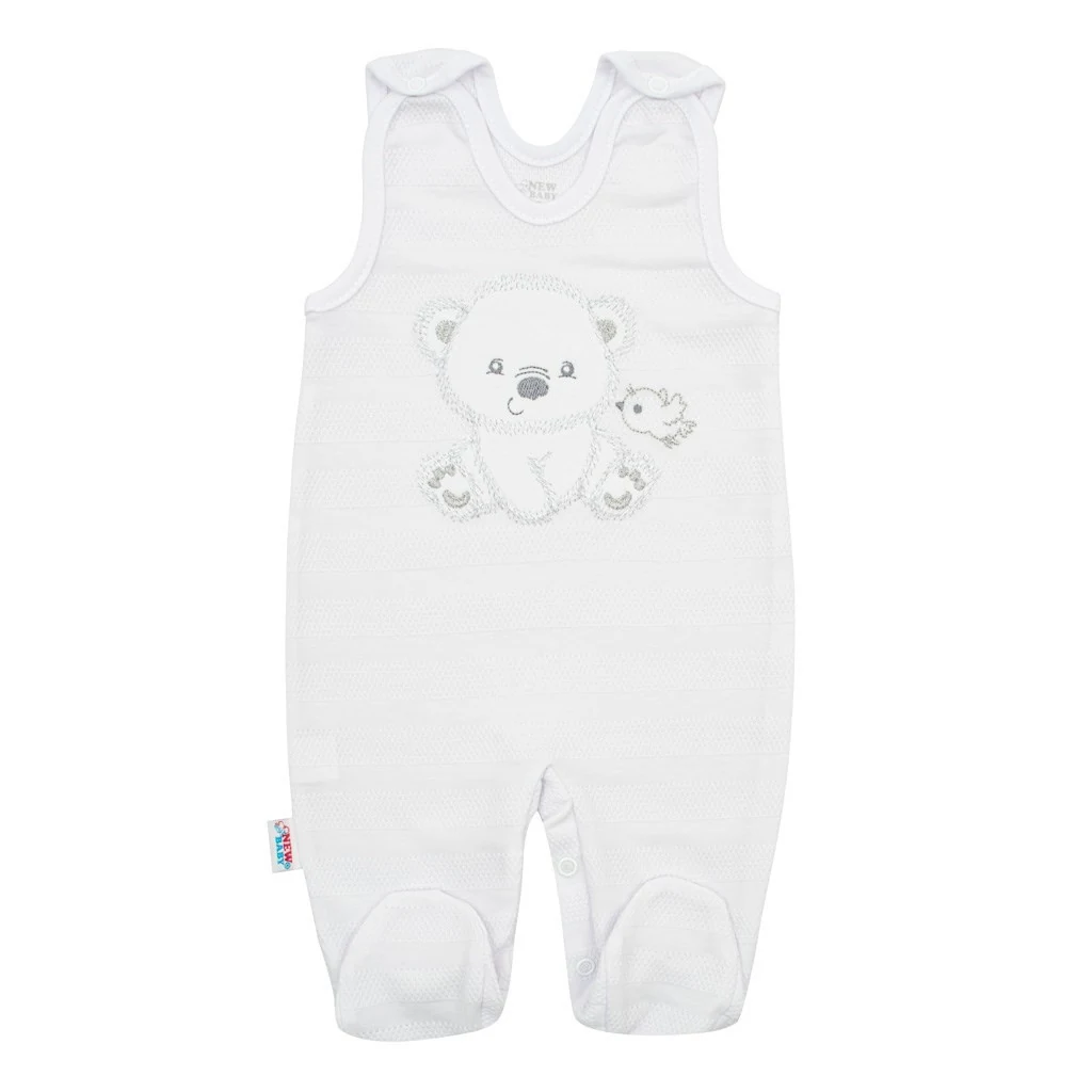 Kojenecká soupravička do porodnice New Baby Sweet Bear bílá, vel. 56 (0-3m)