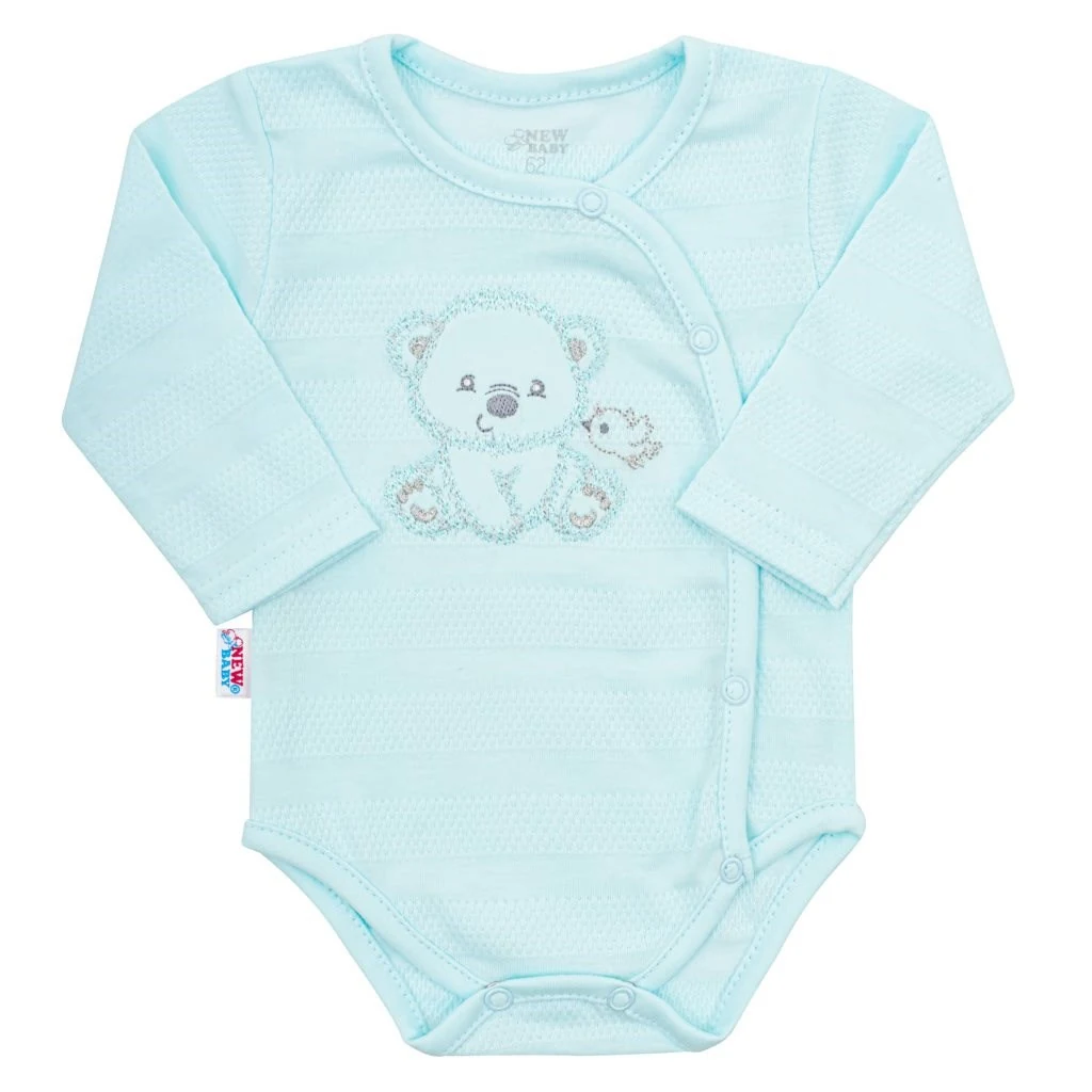 Kojenecká soupravička do porodnice New Baby Sweet Bear modrá, vel. 56 (0-3m)