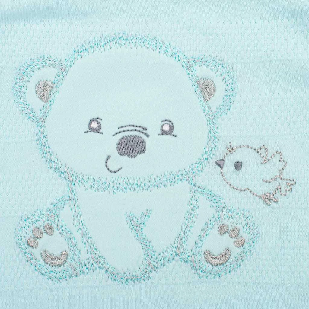 Kojenecká soupravička do porodnice New Baby Sweet Bear modrá, vel. 56 (0-3m)