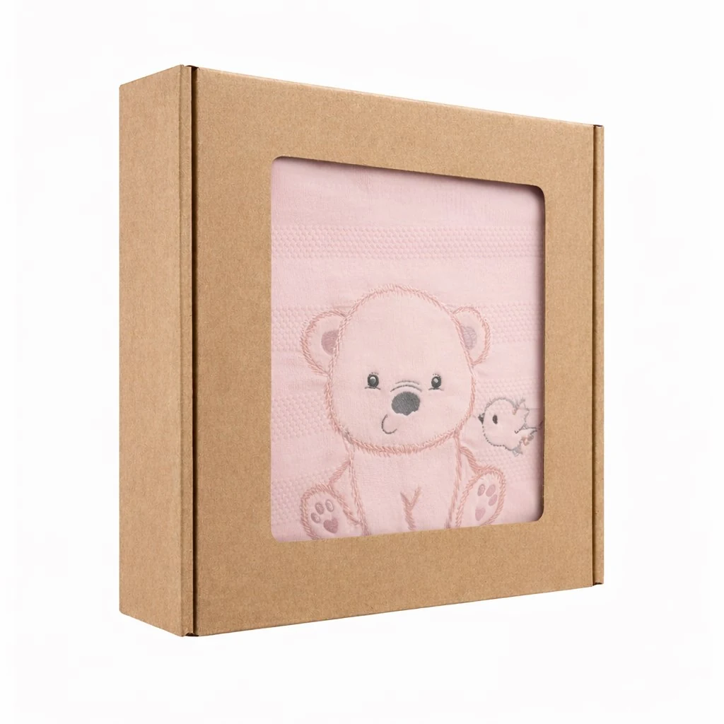 Kojenecká soupravička do porodnice New Baby Sweet Bear růžová, vel. 56 (0-3m)