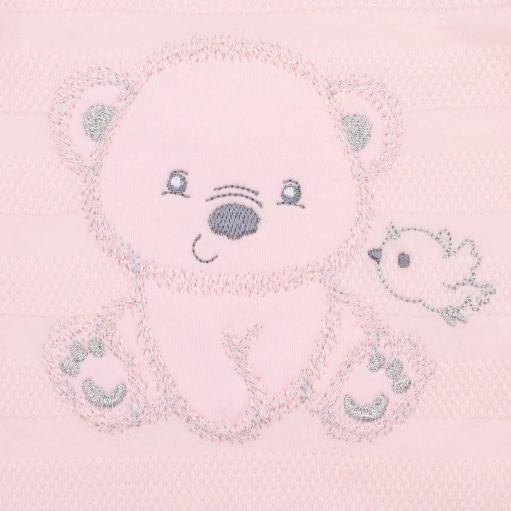 Kojenecká soupravička do porodnice New Baby Sweet Bear růžová, vel. 56 (0-3m)