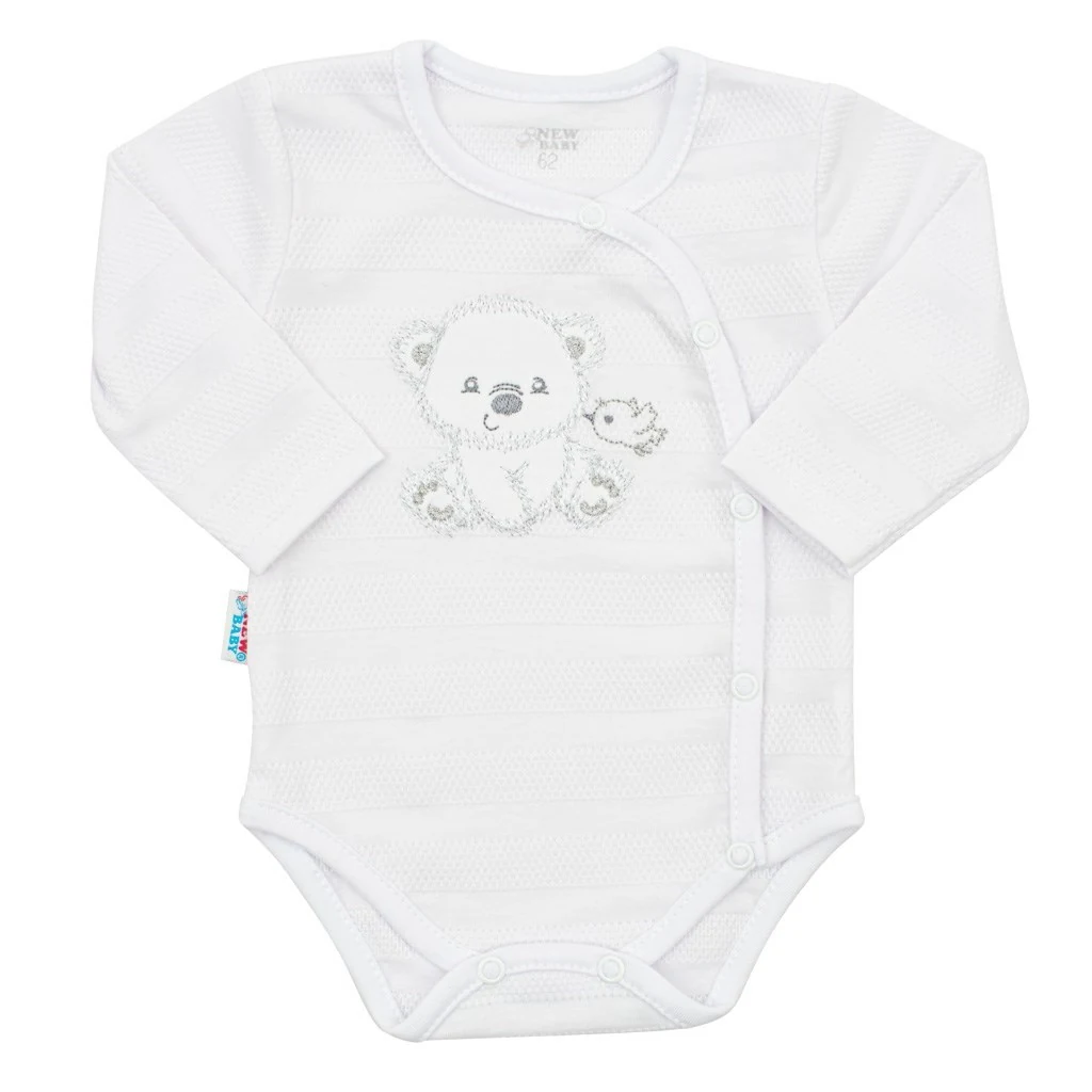 Kojenecká soupravička do porodnice New Baby Sweet Bear bílá, vel. 62 (3-6m)