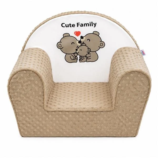 Dětské křeslo z Minky New Baby Cute Family cappuccino
