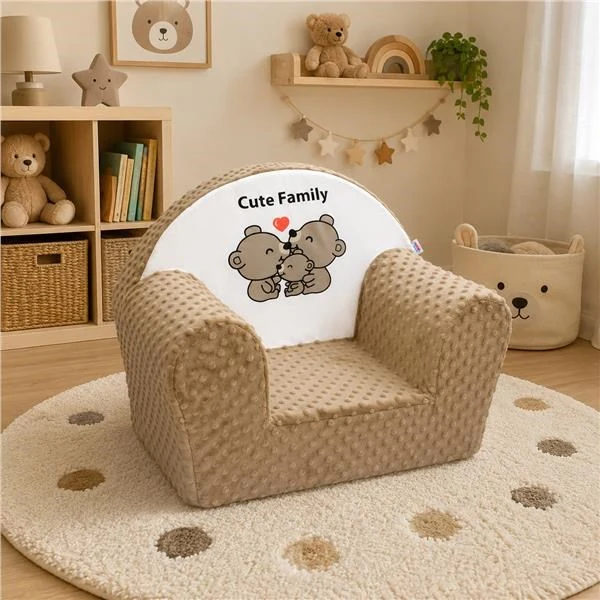 Dětské křeslo z Minky New Baby Cute Family cappuccino