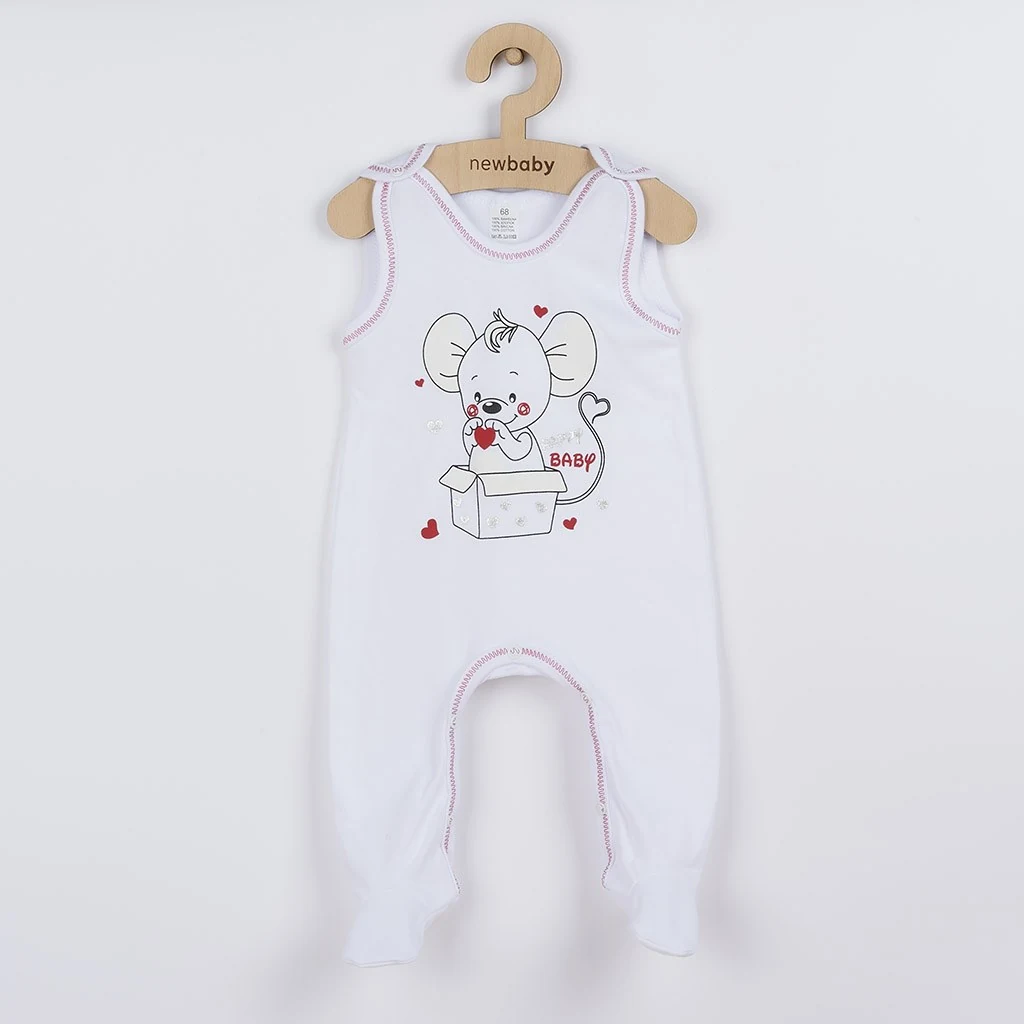 Kojenecká soupravička New Baby Mouse bílá, vel. 86 (12-18m)