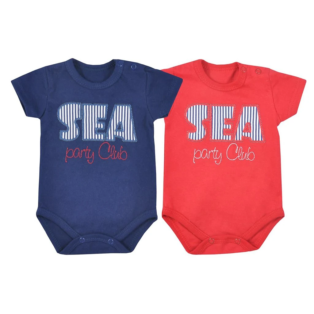 Kojenecké letní body Koala Sea Party červené, vel. 62 (3-6m)