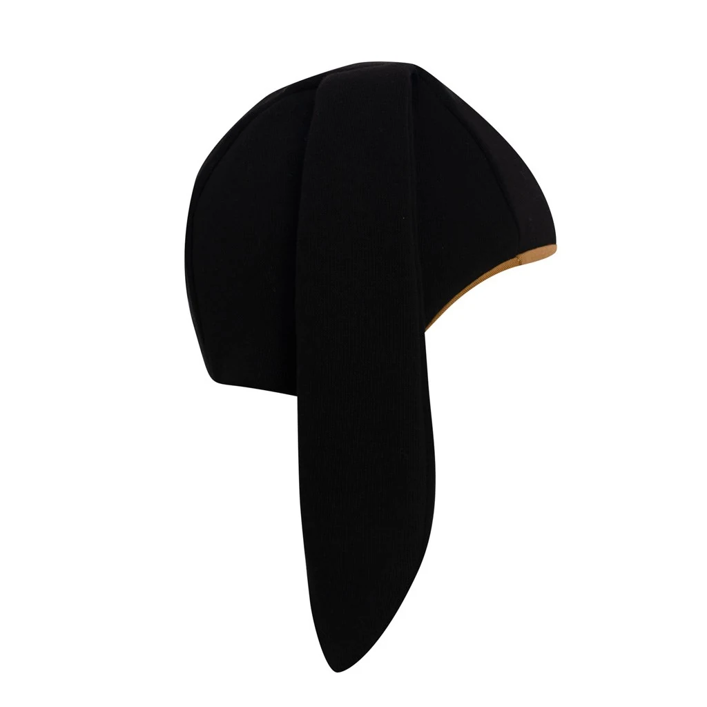 Kojenecká bavlněná čepička s oušky New Baby Favorite černá, vel. 62 (3-6m)