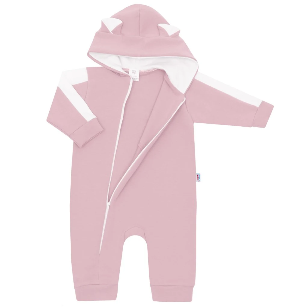 Kojenecký teplákový overal New Baby The Best růžový, vel. 92 (18-24m)