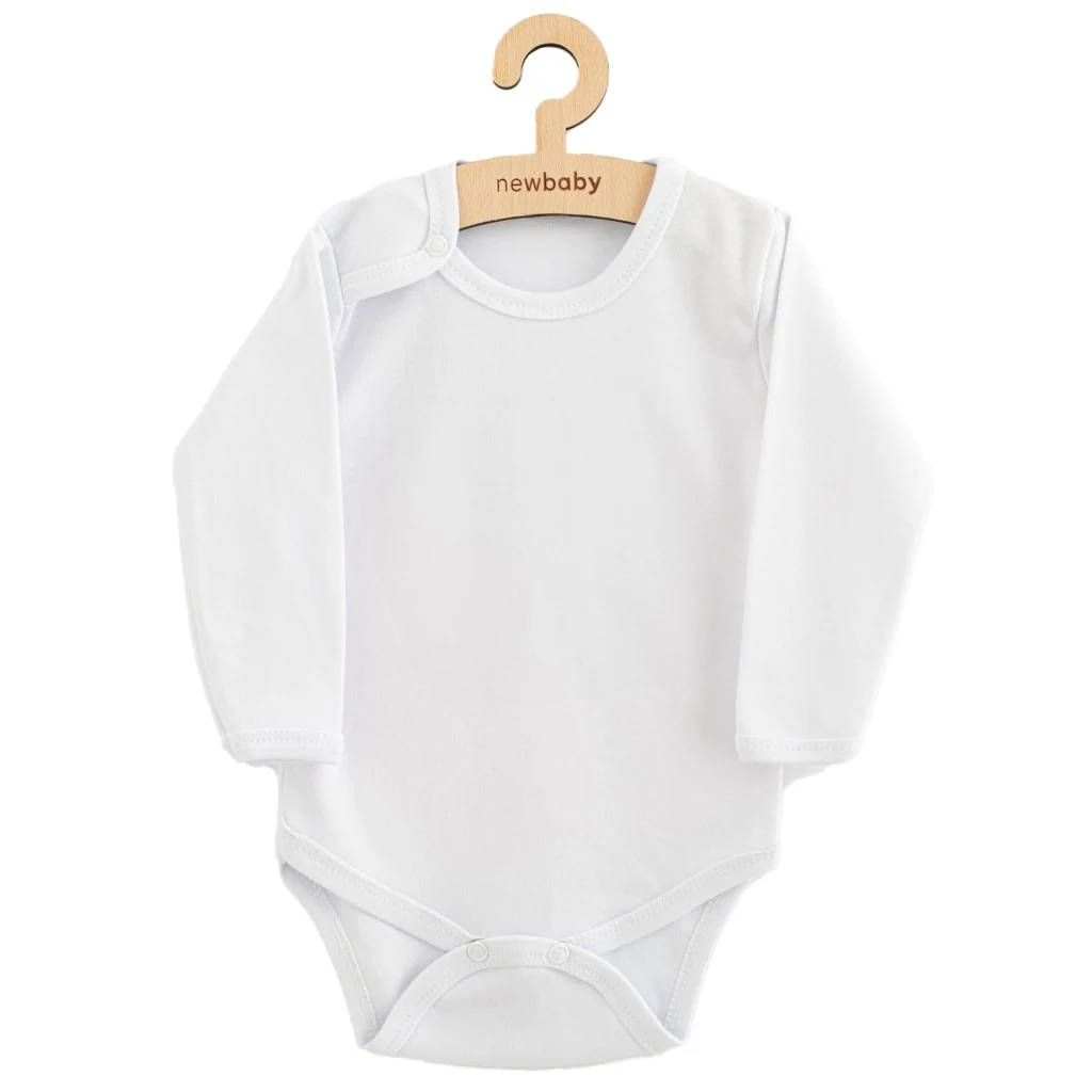 Body dlouhý rukáv New Baby II - bílé, vel. 62 (3-6m)