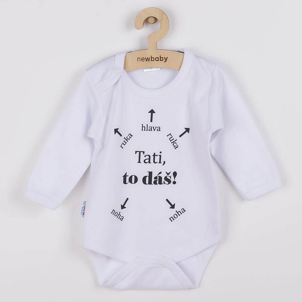 Body s potiskem New Baby Tati, to dáš! - dárkové balení, vel. 62 (3-6m)