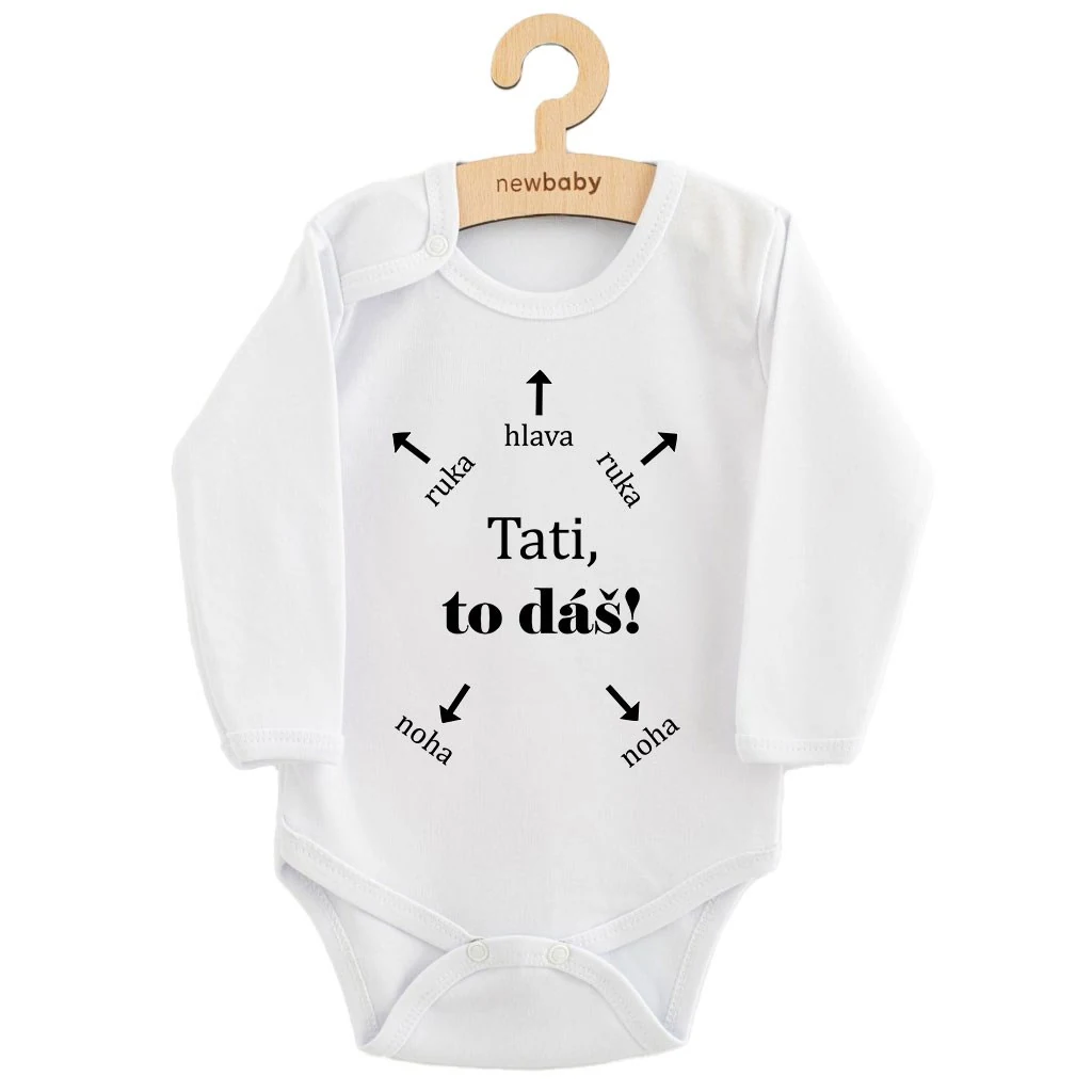 Body s potiskem New Baby Tati, to dáš! - dárkové balení, vel. 80 (9-12m)
