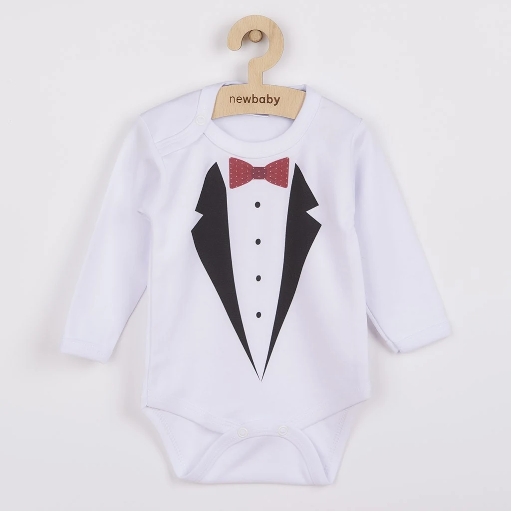 Body s potiskem New Baby smoking - dárkové balení, vel. 80 (9-12m)
