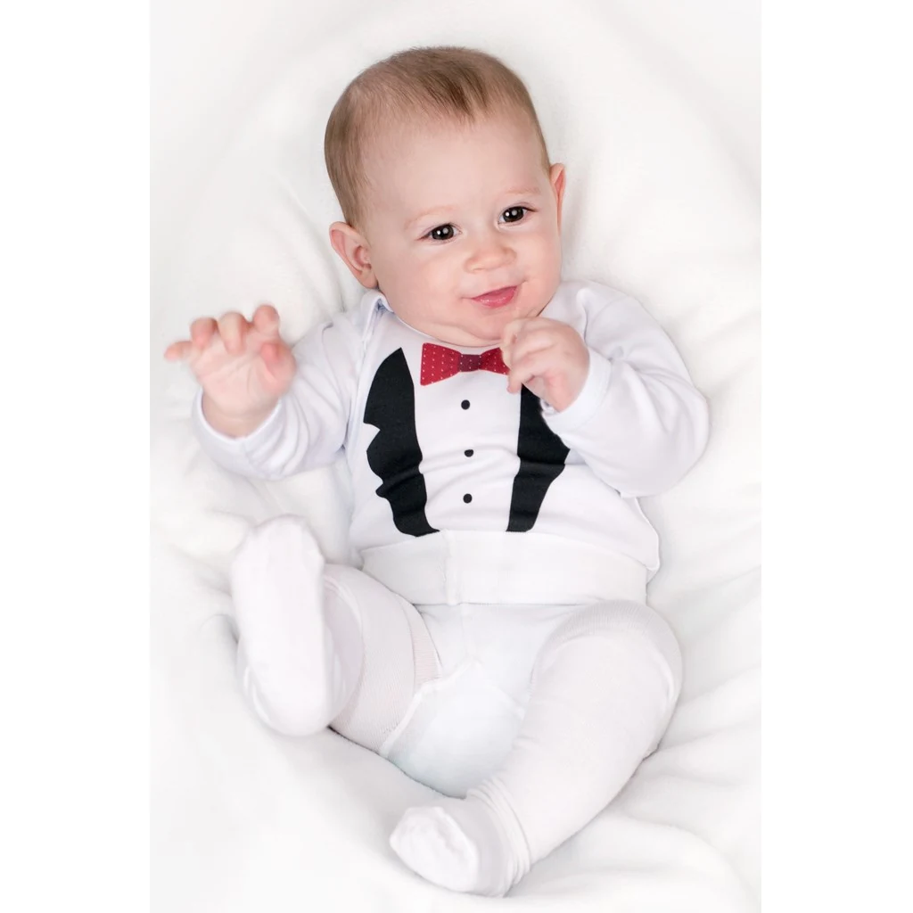 Body s potiskem New Baby smoking - dárkové balení, vel. 86 (12-18m)