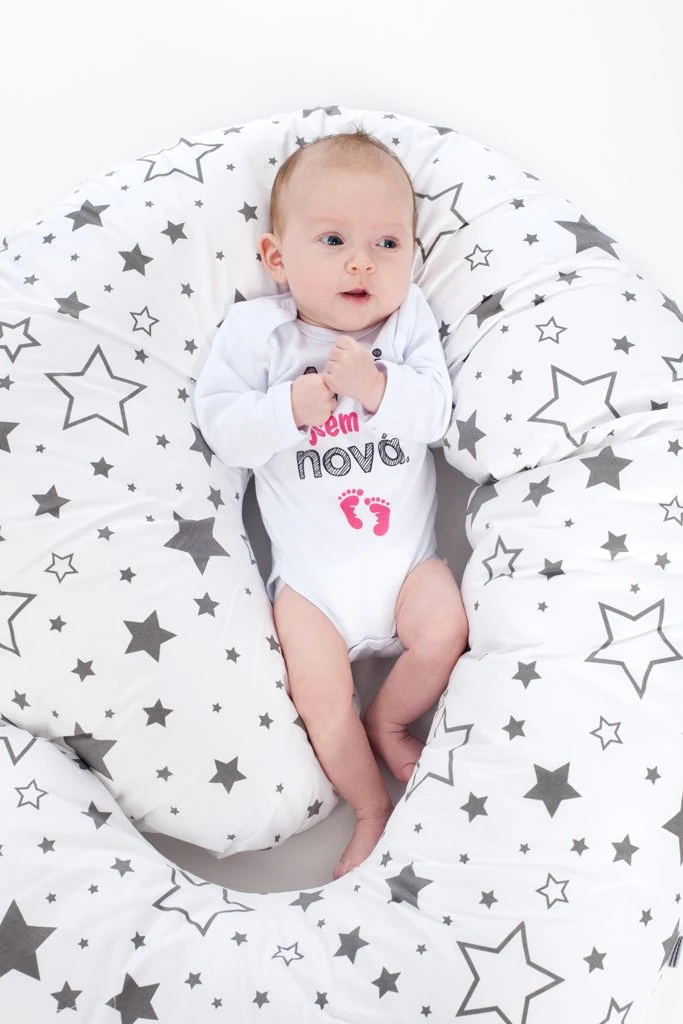 Body s potiskem New Baby Ahoj, já jsem tady nová - dárkové balení, vel. 56 (0-3m)