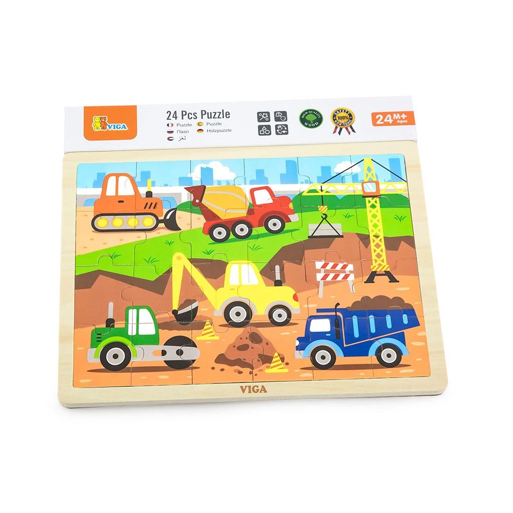 Dětské dřevěné puzzle Viga Stavba
