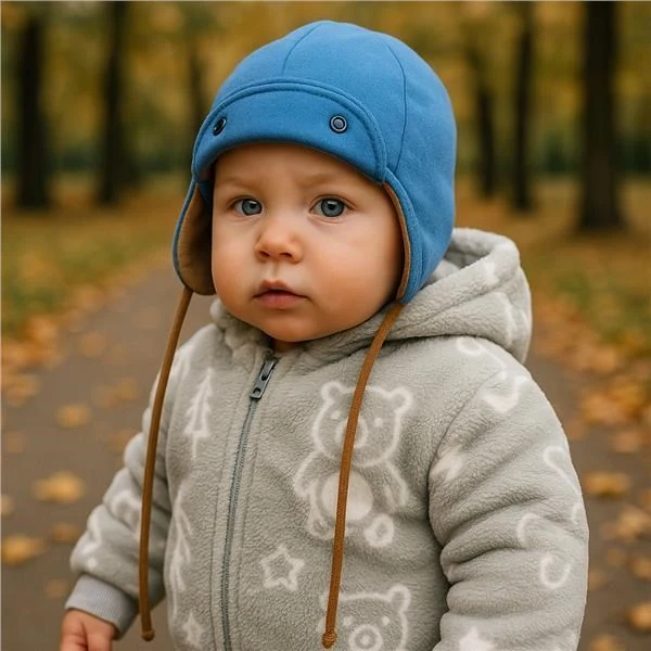 Jarní kojenecká čepička New Baby Special One modrá, vel. 62 (3-6m)