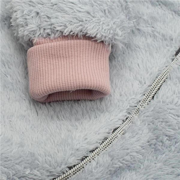 Luxusní dětský zimní overal New Baby Teddy bear šedo růžový, vel. 62 (3-6m)