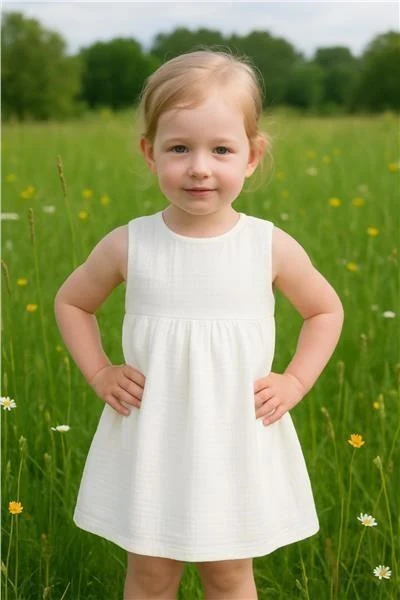 Kojenecké mušelínové šaty New Baby Elizabeth, vel. 68 (4-6m)