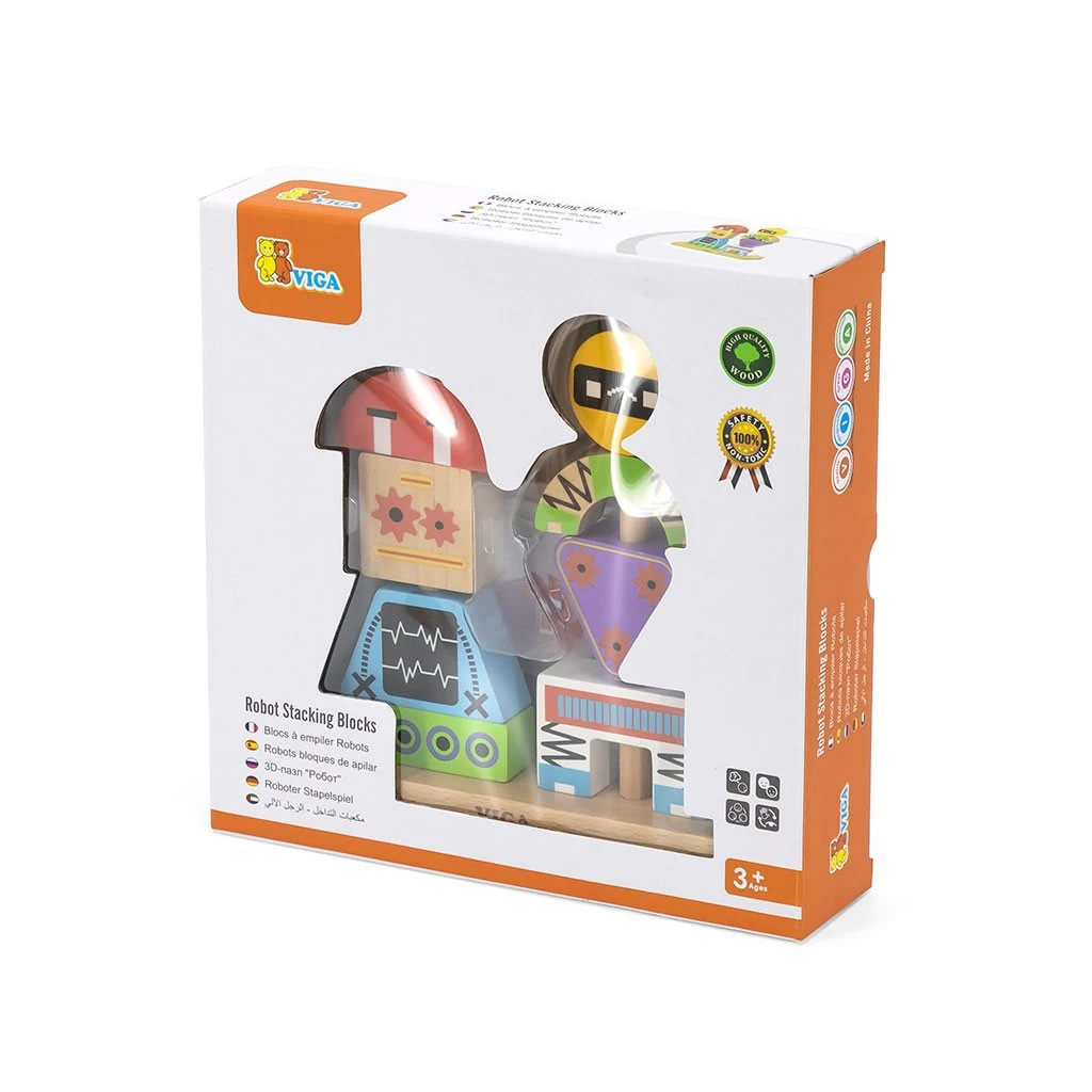 Dřevěné kostky Viga Robot