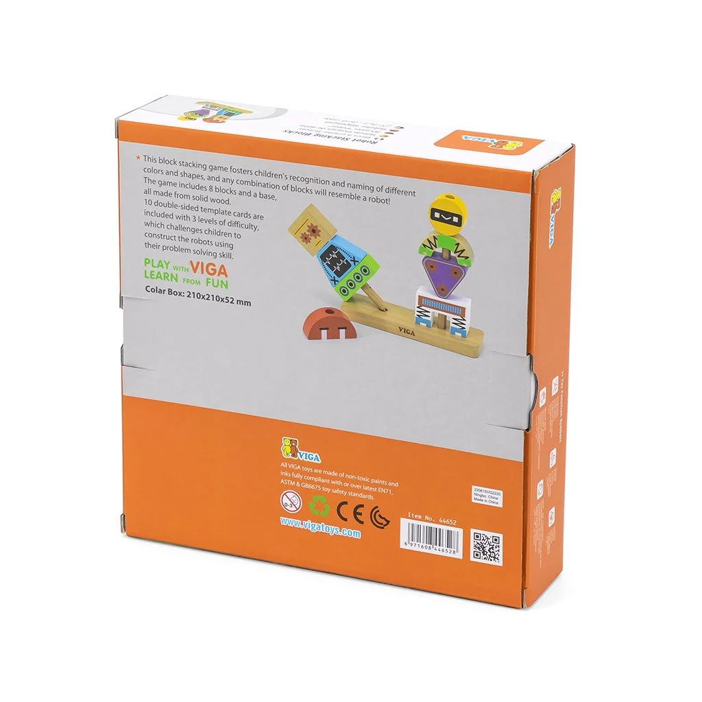 Dřevěné kostky Viga Robot