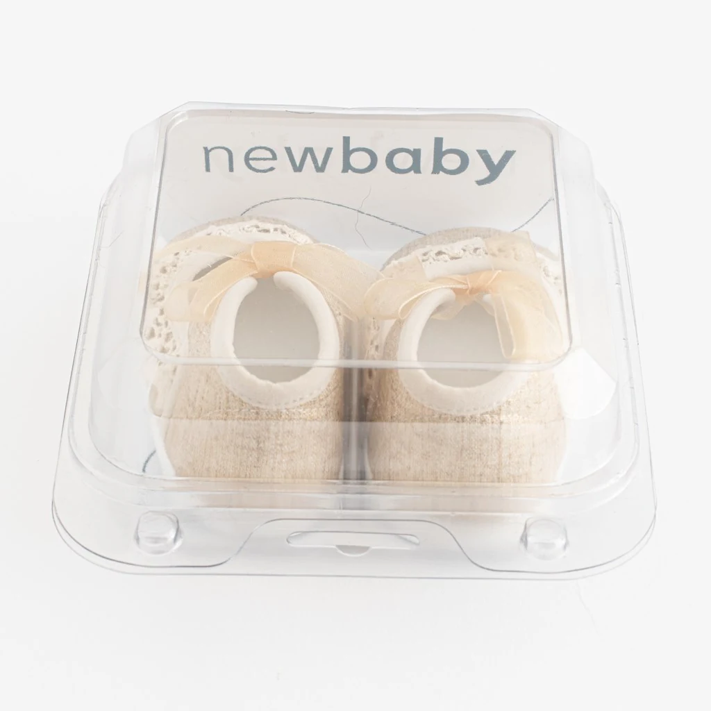 Kojenecké krajkové capáčky New Baby hnědá 3-6 m, vel. 3- 6 m