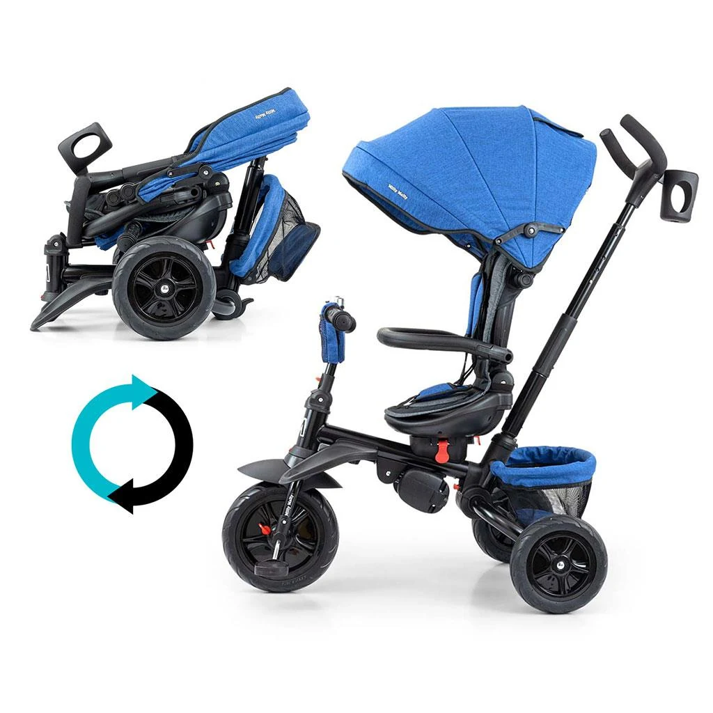 Dětská tříkolka 6v1 Milly Mally Stanley navy-black