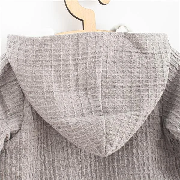 Kojenecký mušelínový overal s kapucí New Baby Comfort clothes šedá, vel. 80 (9-12m)