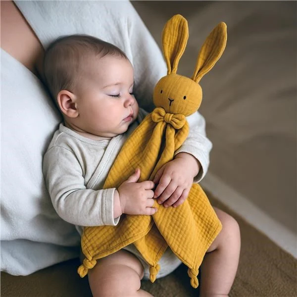 Mušelínový usínáček New Baby Rabbit mustard