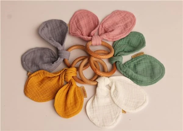 Kousátko pro děti ouška New Baby Ears mustard