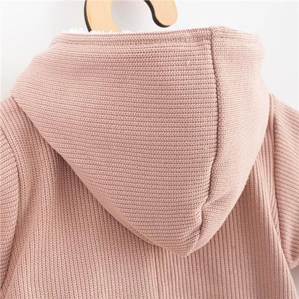 Kojenecká kombinéza s kapucí New Baby Frosty pink, vel. 62 (3-6m)