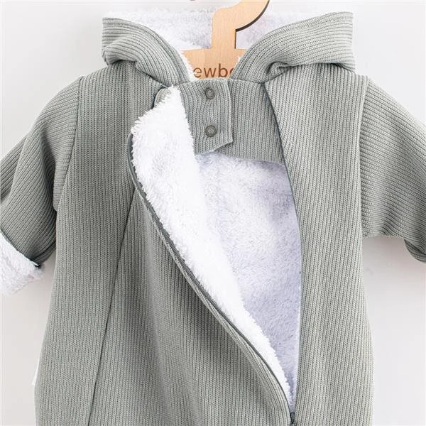 Kojenecká kombinéza s kapucí New Baby Frosty grey, vel. 68 (4-6m)