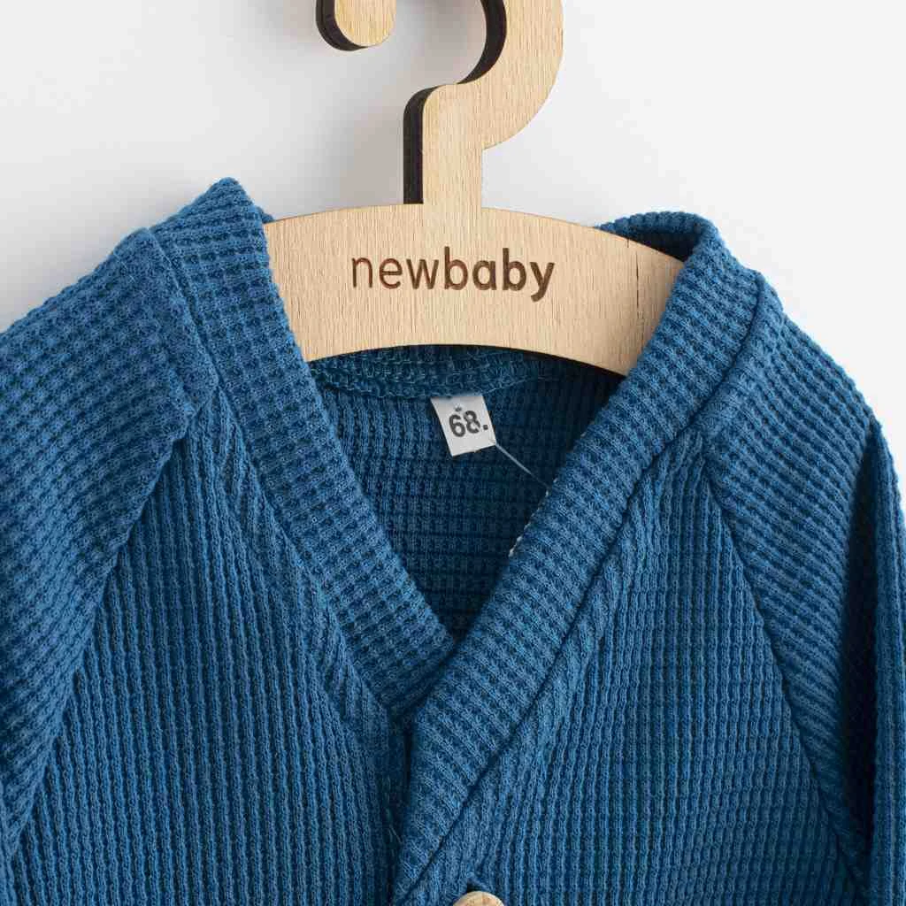 Kojenecký kabátek na knoflíky New Baby Luxury clothing Oliver modrý, vel. 56 (0-3m)
