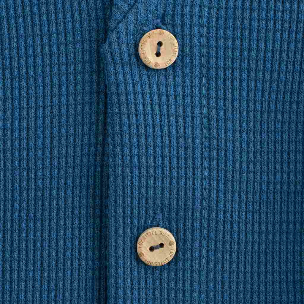Kojenecký kabátek na knoflíky New Baby Luxury clothing Oliver modrý, vel. 56 (0-3m)