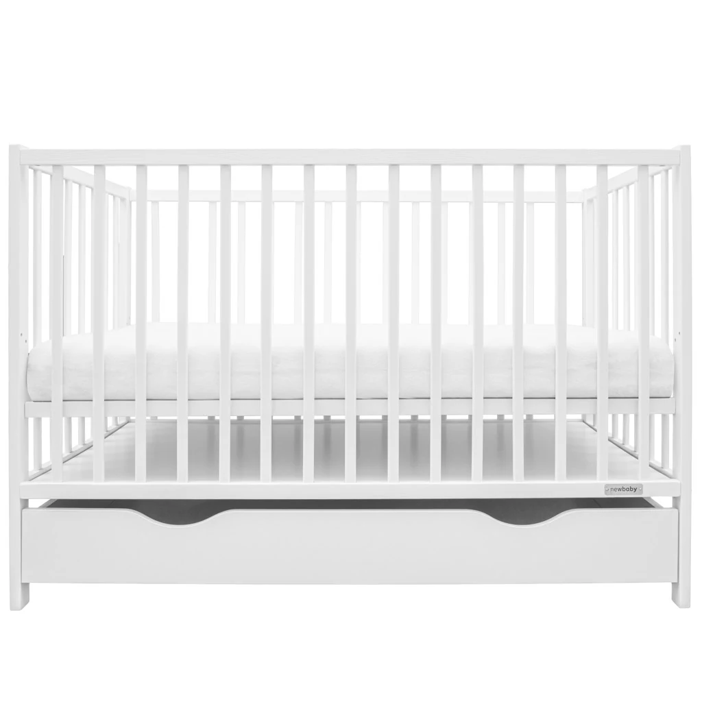 Dětská postýlka se šuplíkem New Baby BASIC bílá