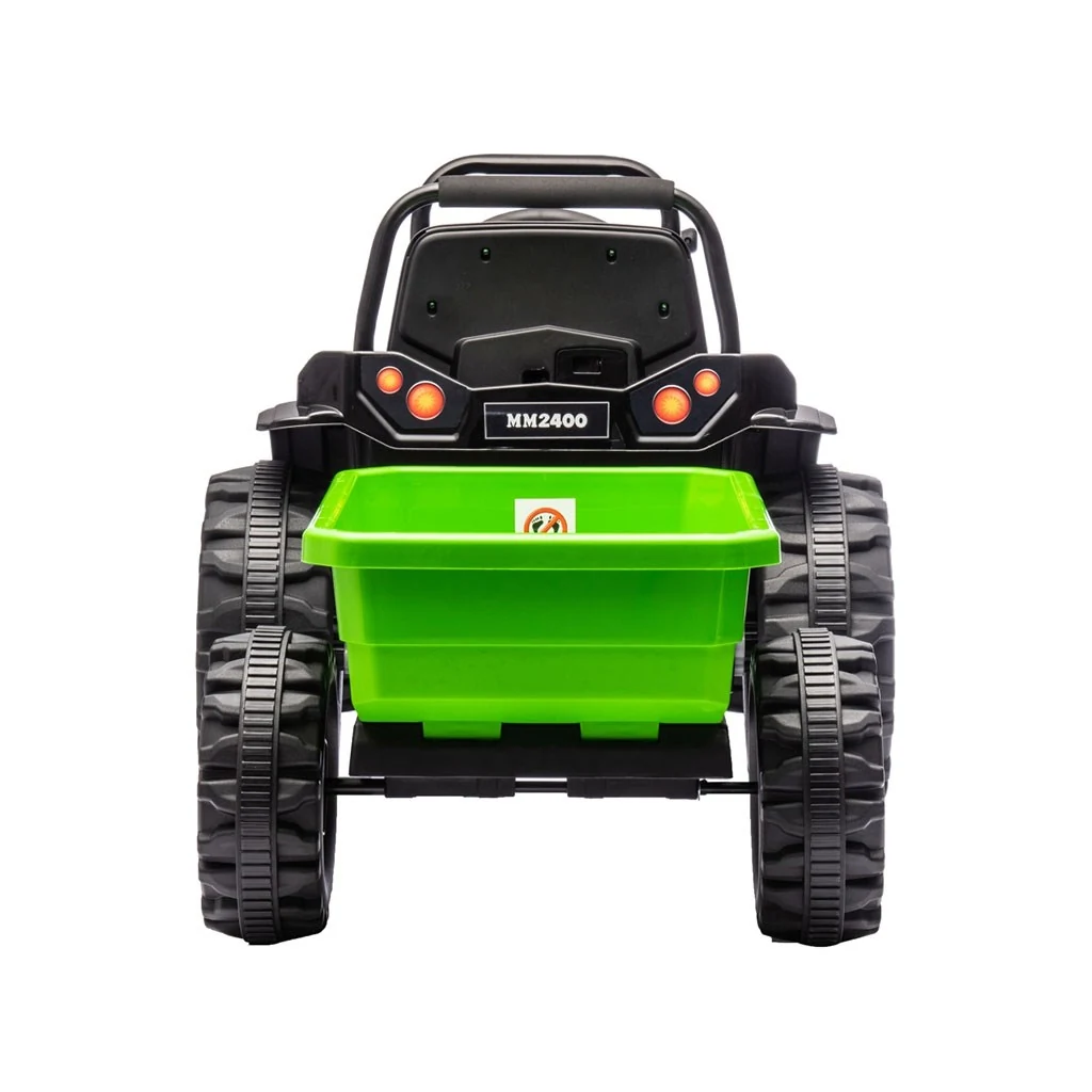 Elektrický traktor s vlečkou Milly Mally Farmer zelený