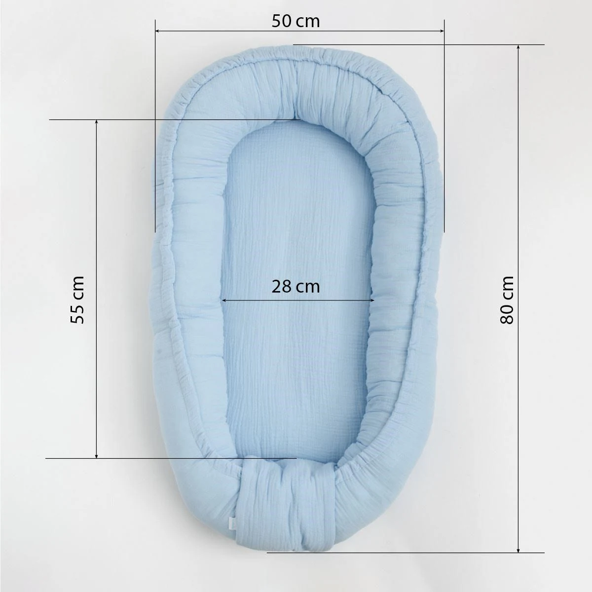 Mušelínové hnízdečko pro miminko New Baby light grey