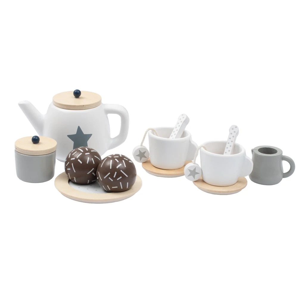 Dětský dřevěný čajový set Montessori Baby Mix