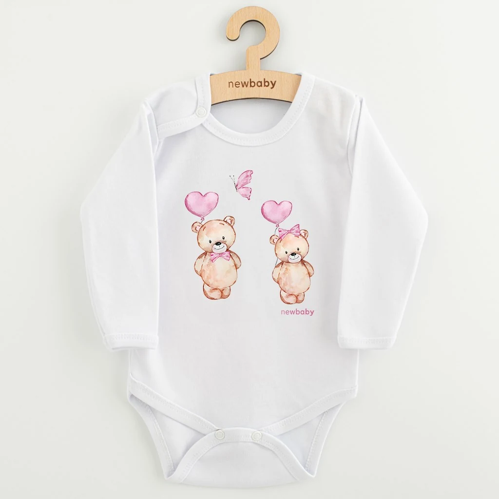 Dětské body s potiskem New Baby Love Bears, vel. 68 (4-6m)