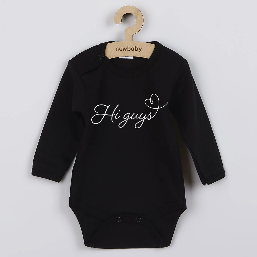 Dětské body s potiskem New Baby Hi guys, vel. 74 (6-9m)