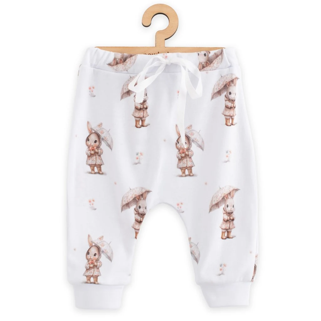Dětské bavlněné kalhoty Jogger New Baby For Babies bunny, vel. 56 (0-3m)