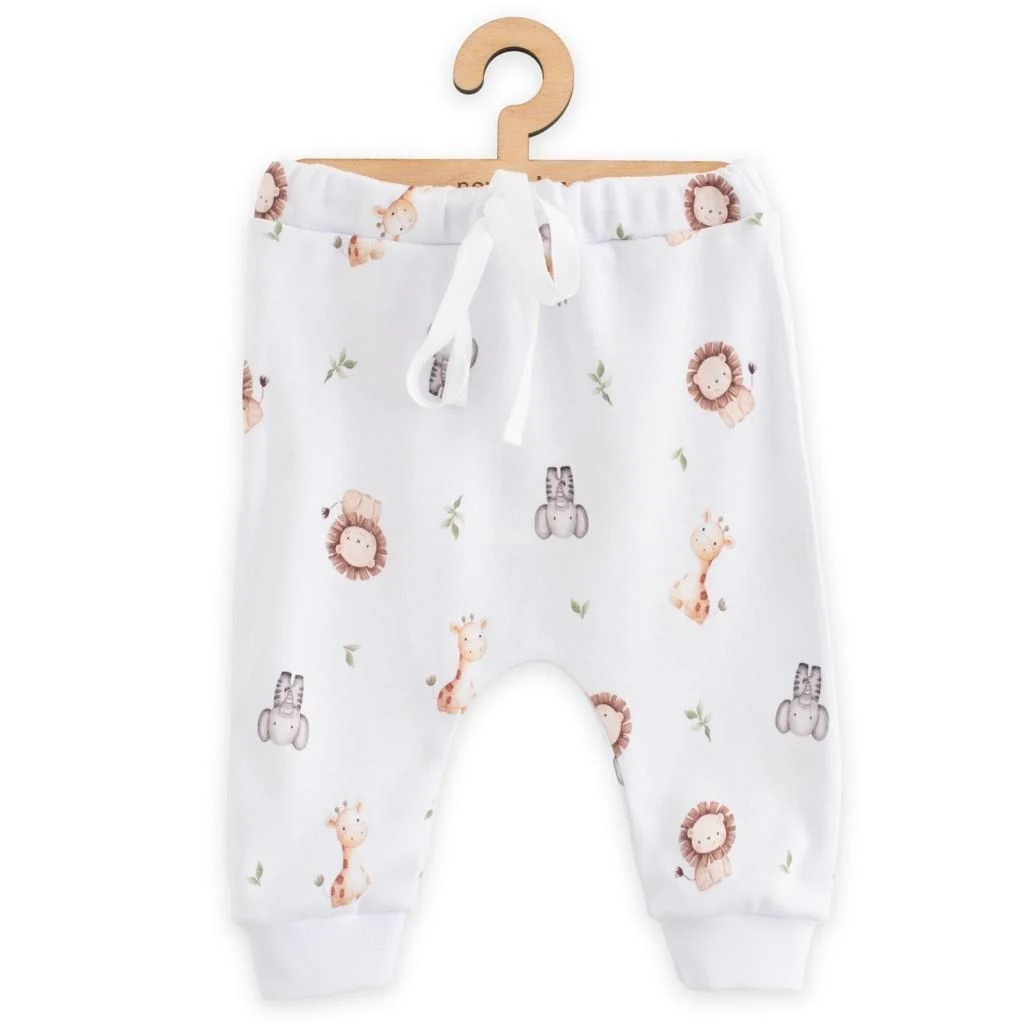 Dětské bavlněné kalhoty Jogger New Baby For Babies safari, vel. 62 (3-6m)