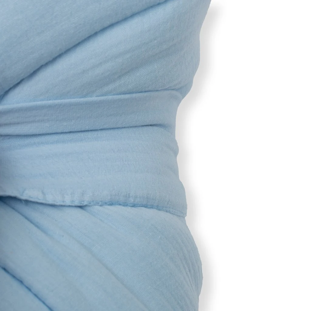 Mušelínová šněrovací zavinovačka New Baby blue