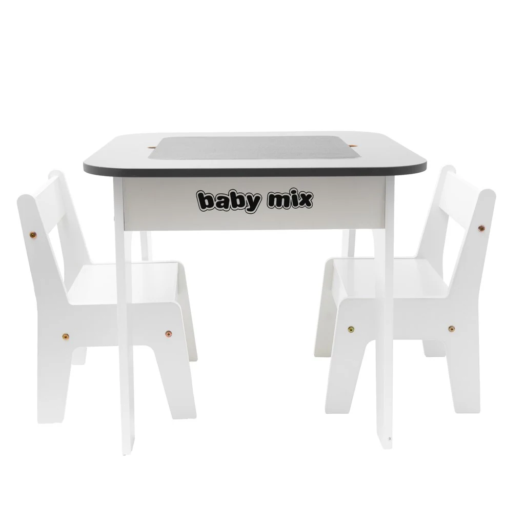 Dětský stůl a židle Baby Mix Leaf Grey
